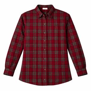 L.L. Bean Men's Red and Green Plaid Button Down Shirt